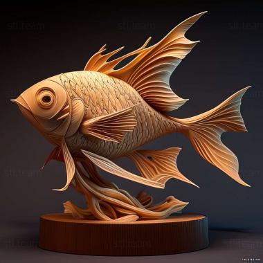 3D модель Аманда рыбки тетра (STL)